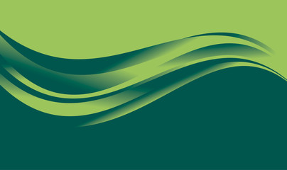 abstract gradient wave background for web and print. vector illustration for surface design. fluent water green color element.