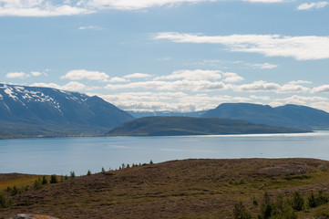 view from Hrisey in Iceland