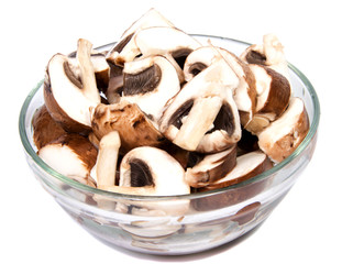 Oyster mushrooms natural food on a white background