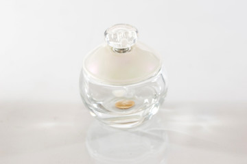 bottle with perfume isolated on white background