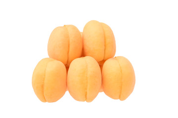 Uzbekistan apricots stacked together
