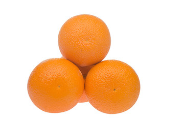 Four egyptian oranges in a triangle formation