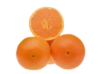 Spanish oranges in a triangle formation