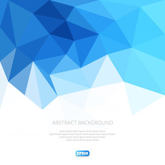 Abstract background in the polygonal style. Cool shades of blue.