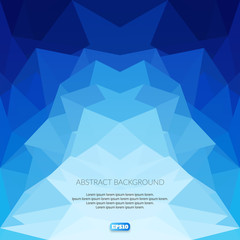 Abstract background in the polygonal style. Cool shades of blue.