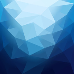 Fototapeta premium Abstract background in the polygonal style. Cool shades of blue.