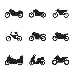 Fototapeta Motorcycles icon set obraz