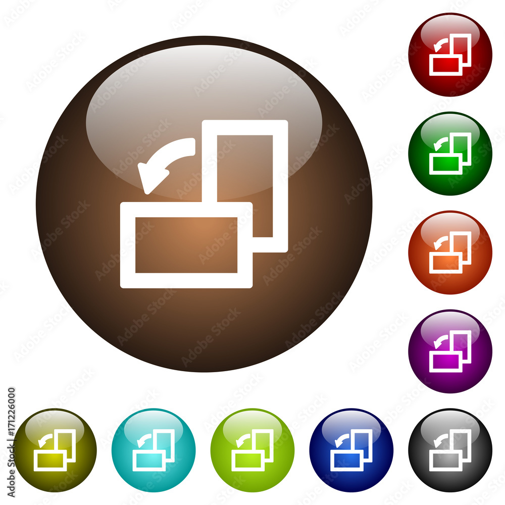 Poster rotate left color glass buttons