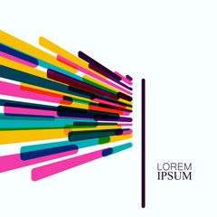 Rounded abstract colorful shapes. Vector background