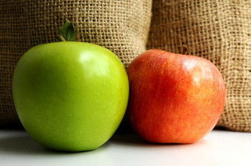 Two ripe apples