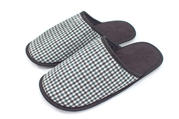 House slippers isolated on white background