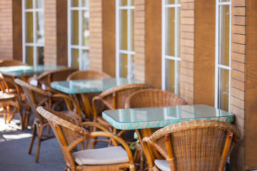 Open summer cafe terrace