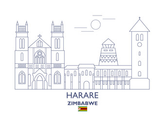 Fototapeta na wymiar Harare City Skyline, Zimbabwe