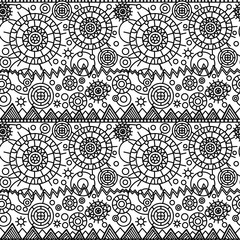 ethnic black and white ornament