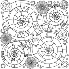 ethnic black and white ornament