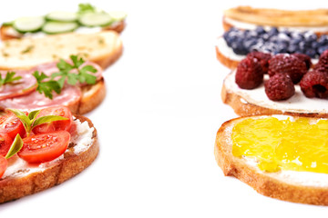 sweet and savory toasts