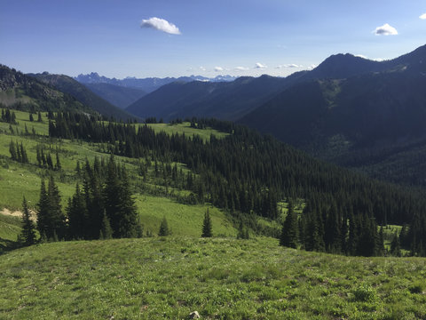 View of vast alpine landscape in the North Cascades