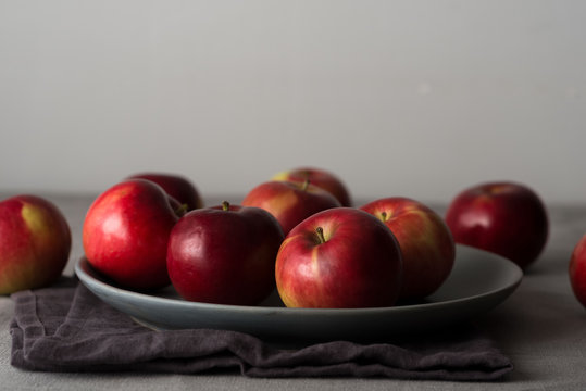 Raw Apples on Plate