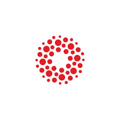 Circles vector logo. New modern isolated abstract sun shape. Round logo.