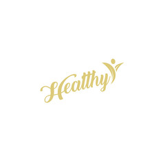 Vegetarian and vegan symbol. Healthy organic lifestyle. Diagonal lettering. Beige vector logo.