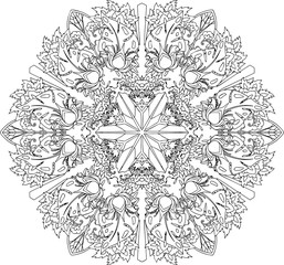 Vector ethnic ornamental art