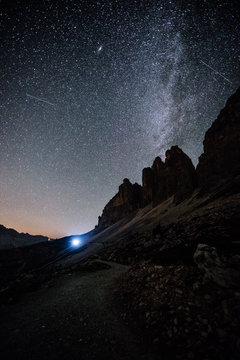 Tre Cime die Lavaredo by night
