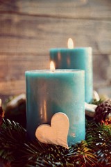 Grußkarte - Adventskerzen