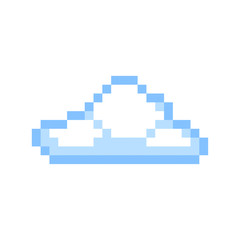 Cloud pixel art cartoon retro game style - 171234433
