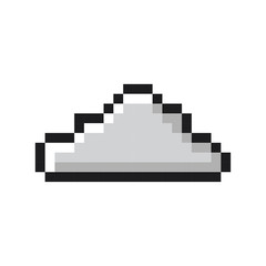 Fototapeta premium Cloud pixel art cartoon retro game style