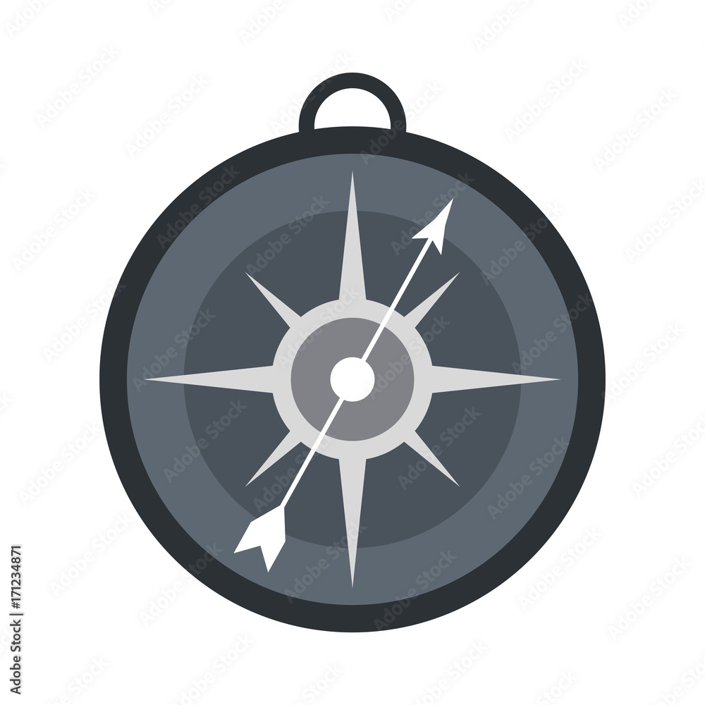 Poster compass navigation icon image vector illustration design