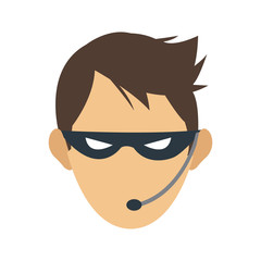 Fototapeta premium male hacker avatar icon image vector illustration design 