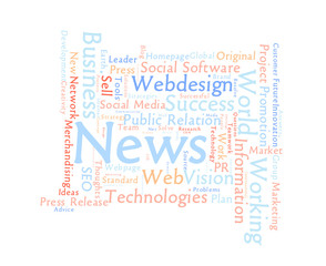 Fototapeta premium News word cloud