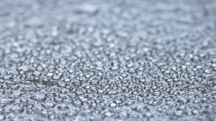 Perspective of water droplets.