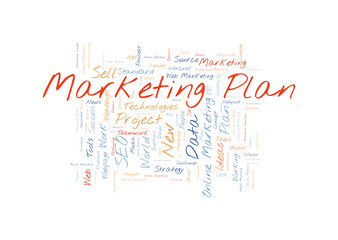 Marketing plan word cloud
