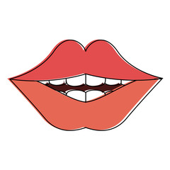 smiling mouth dental care related icon image vector illustration design 