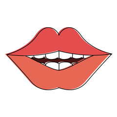 Obraz premium smiling mouth dental care related icon image vector illustration design 