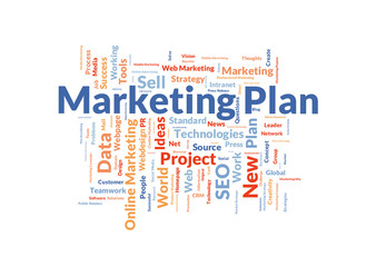 Marketing plan word cloud