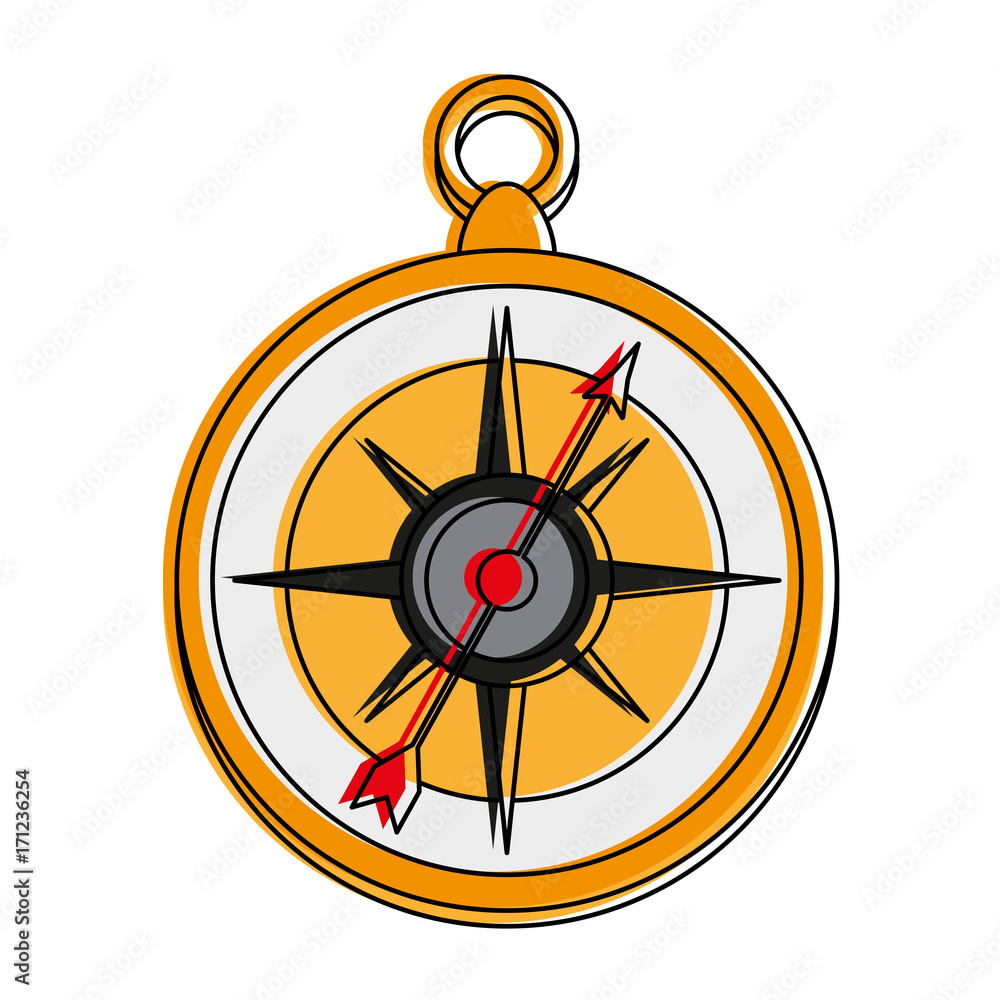 Poster compass navigation icon image vector illustration design