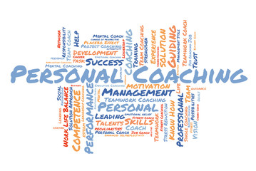 Personal coaching word cloud