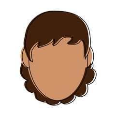 woman avatar with short curly  icon image vector illustration design 