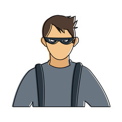 male hacker avatar icon image vector illustration design 