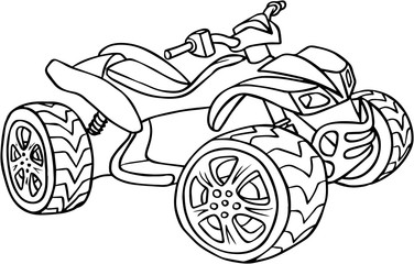 black and white vector illustration of car on white background. isolated picture