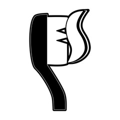 toothbrush with toothpaste dental care related icon image vector illustration design  black and white