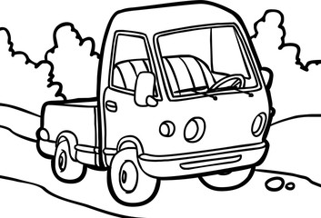 Cartoon image of a small truck