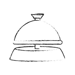 reception bell hotel related icon image vector illustration design  sketch style