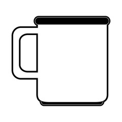 cup or mug icon image vector illustration design  black and white