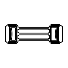 resistance band fitness related icon image vector illustration design  black and white