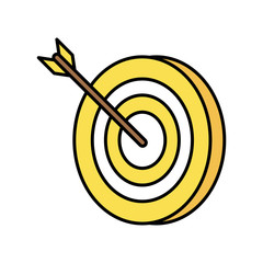 dart on bullseye icon image vector illustration design 