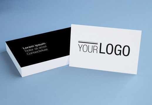 Stack of Business Cards Mockup 1