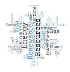 ENERGY recources word cloud